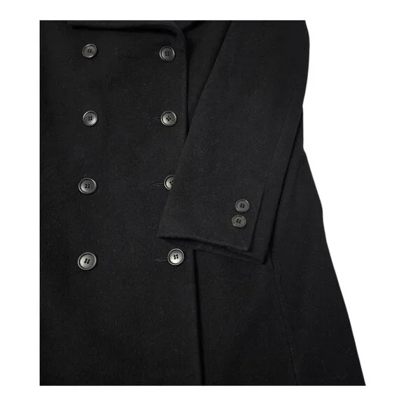 Jones New York Women's Double Breasted Peacoat XL Black Pre-owned - Picture 4 of 11